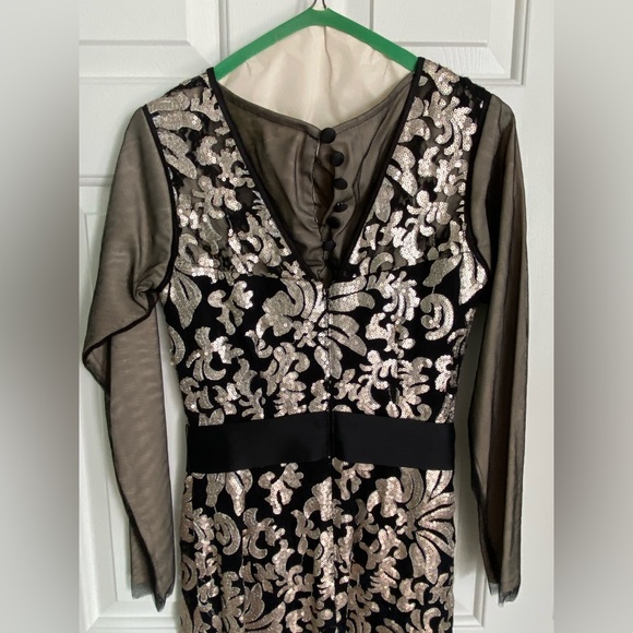 Betsy & Adam black and gold gown - Picture 3 of 4